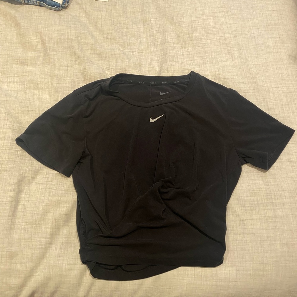 Nike workout crop top (wrap front design)